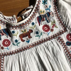 Zara Cropped Peasant Top